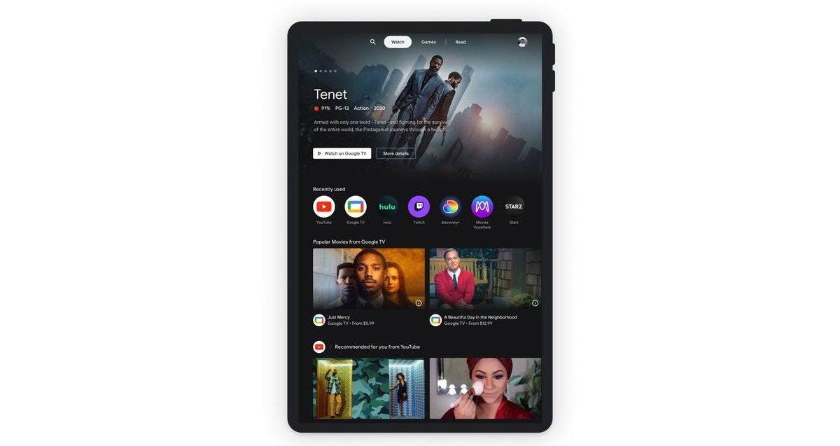 Google mengumumkan Entertainment Space untuk tablet Android