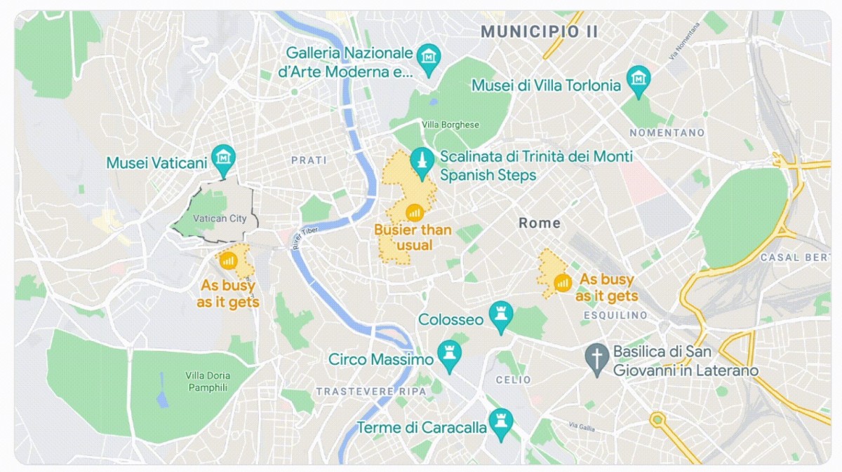 Google Maps gets busyness info for areas, more detailed and personalized maps