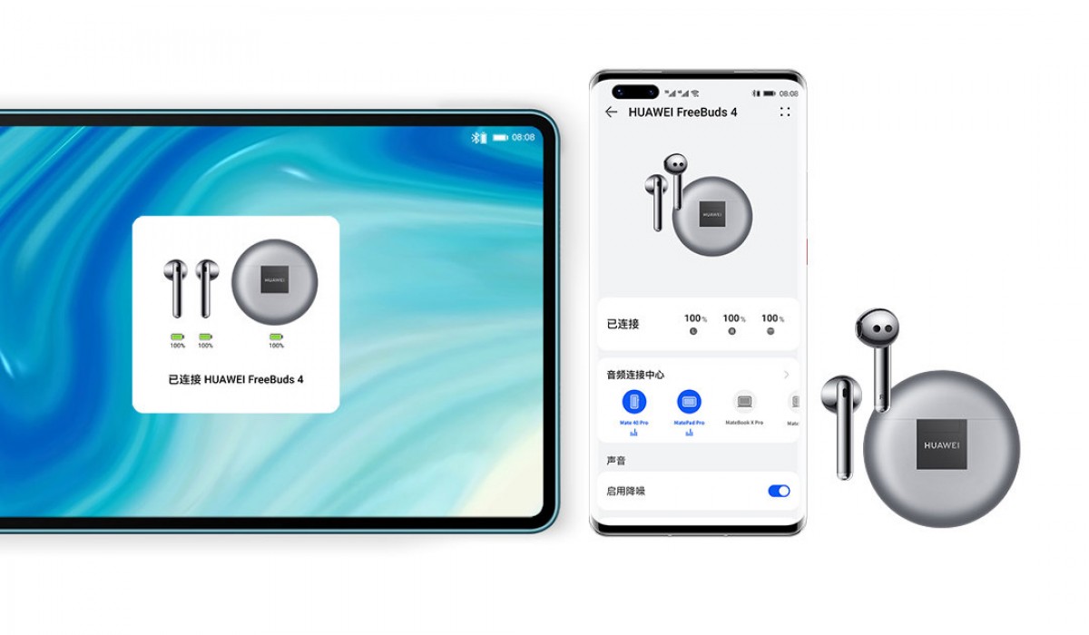 Huawei FreeBuds 4 announced with ANC, Kirin A1 chip and fast charging