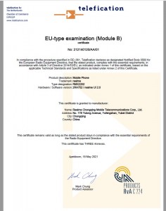 The Realme GT 5G (RMX2202) is certified for use in the EU