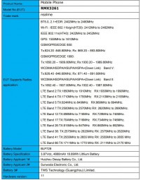 Realme RMX3261 design and specs