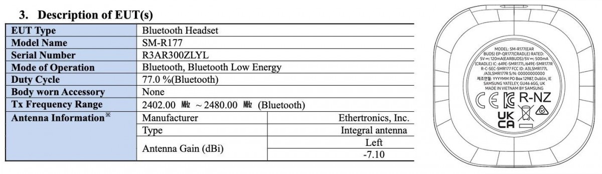 Galaxy buds specs online gsmarena