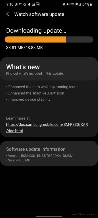 Samsung Galaxy Watch3 and Watch Active2 receives incremental update