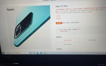 Xiaomi Redmi Note 10 Ultra makes a brief appearance, specs and prices revealed