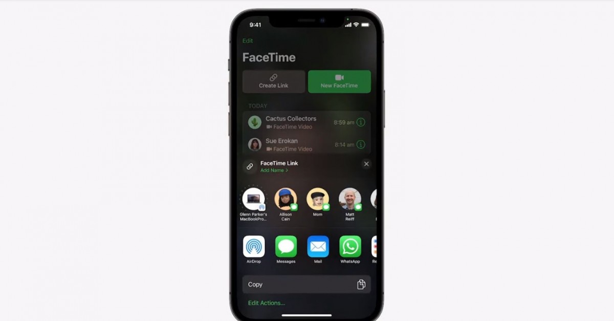 Facetime links on iOS 15