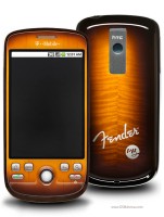 O (HTC) T-Mobile myTouch 3G Fender Limited Edition com a marca comercial Fender acabamento sunburst