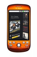 O (HTC) T-Mobile myTouch 3G Fender Limited Edition com a marca comercial Fender acabamento sunburst