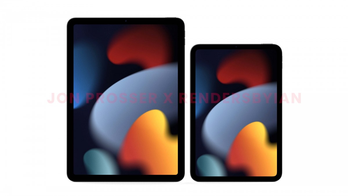 iPad Air (2020) on the left, iPad mini 6 on the right