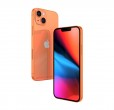 Renderização especulativa do Apple iPhone 13 mostrando uma nova coloração laranja