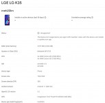 LG K33 e LG K35 com algumas especificações do Google Play Console