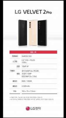 LG Velvet 2 Pro specs