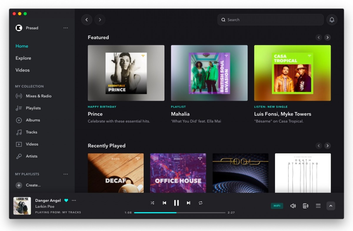 Tidal is one of the earliest services to offer lossless streaming