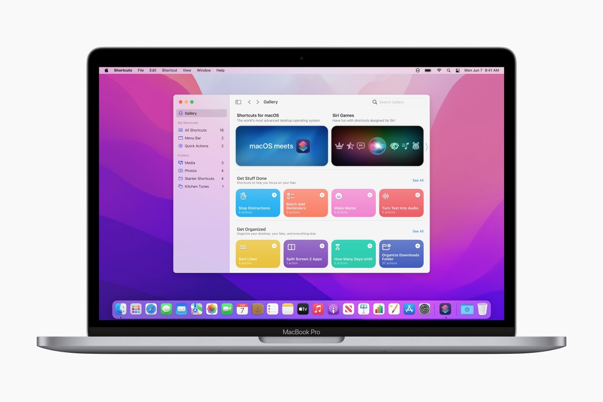 A Apple lança o macOS Monterey com controle universal e atalhos