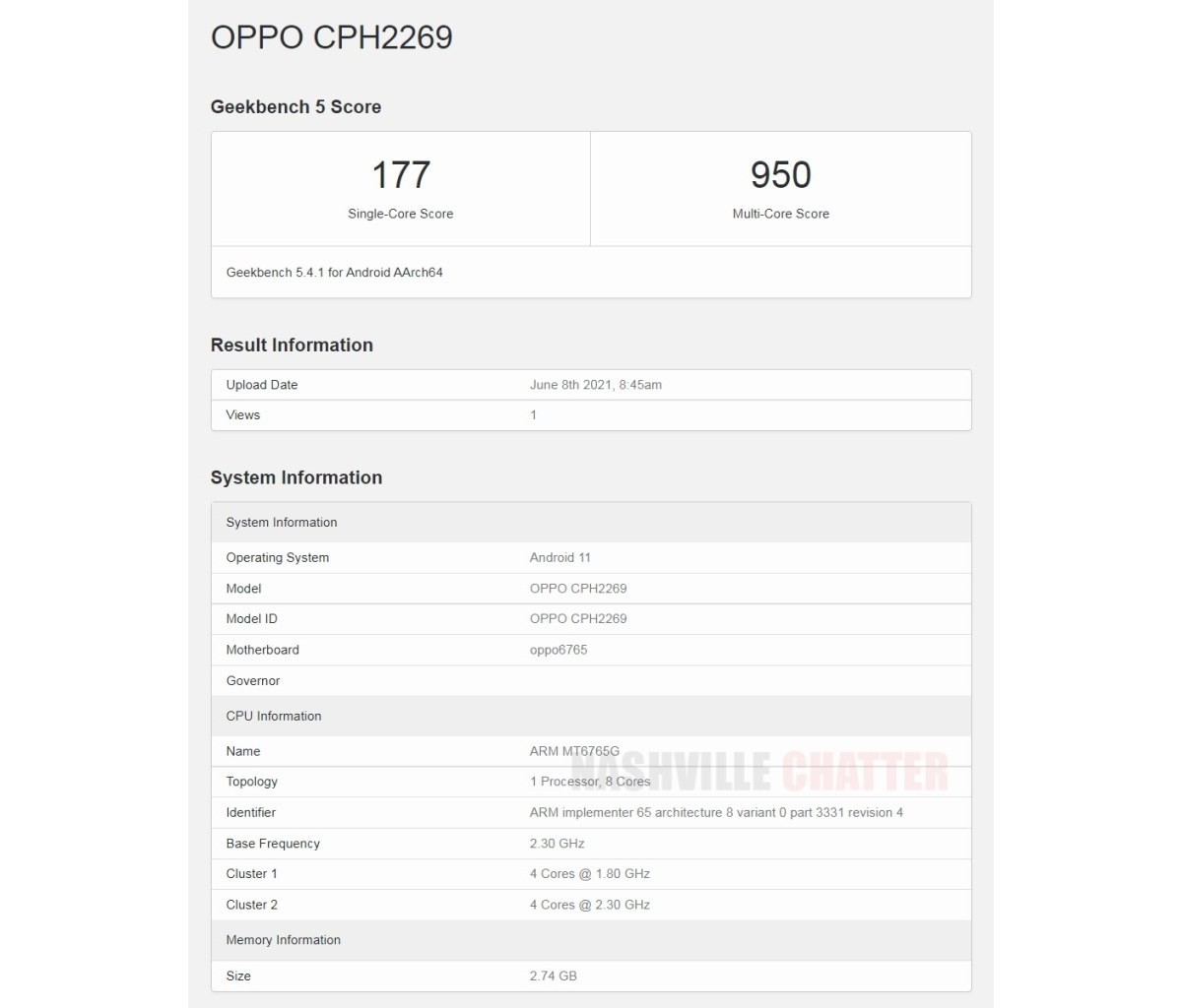 Oppo A16 passa pelo Geekbench com chipset Helio G35 e 3GB de RAM