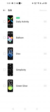 Delete/rearrange installed watchfaces