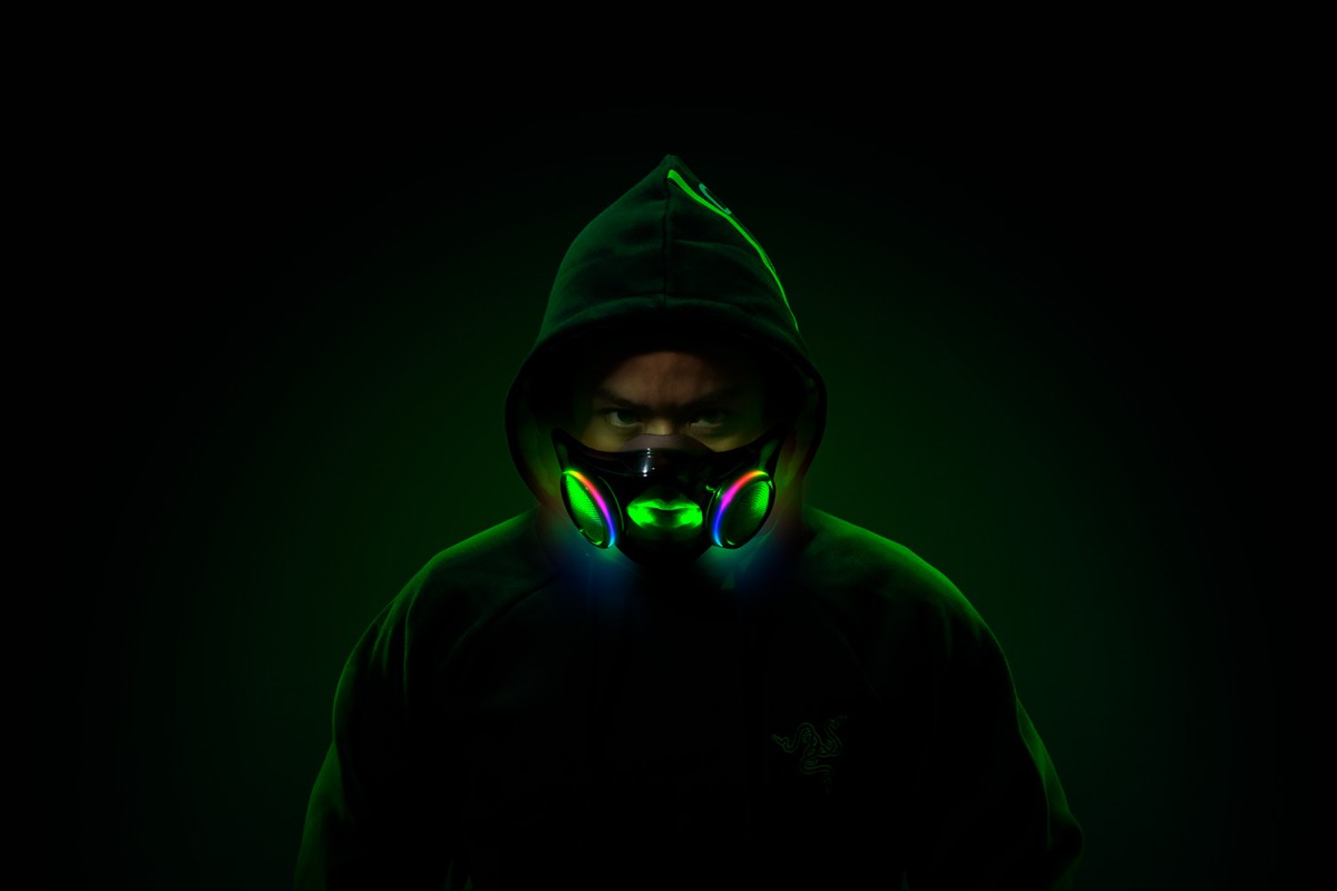 A máscara facial RGB da Razer, Projeto Hazel, deve chegar no quarto trimestre