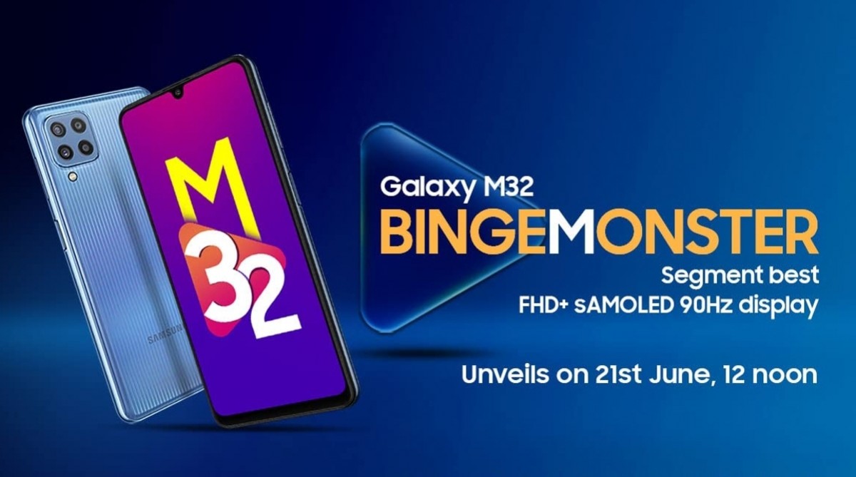 Samsung Galaxy M32 chegará em 21 de junho com grande bateria