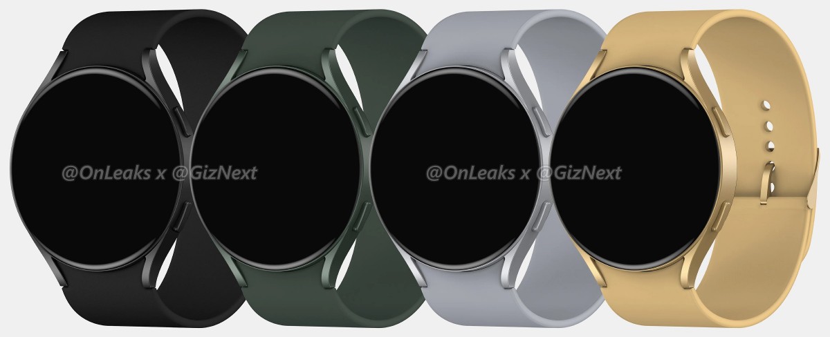 First Samsung Galaxy Watch Active4 renders surface, showing a new, flatter design