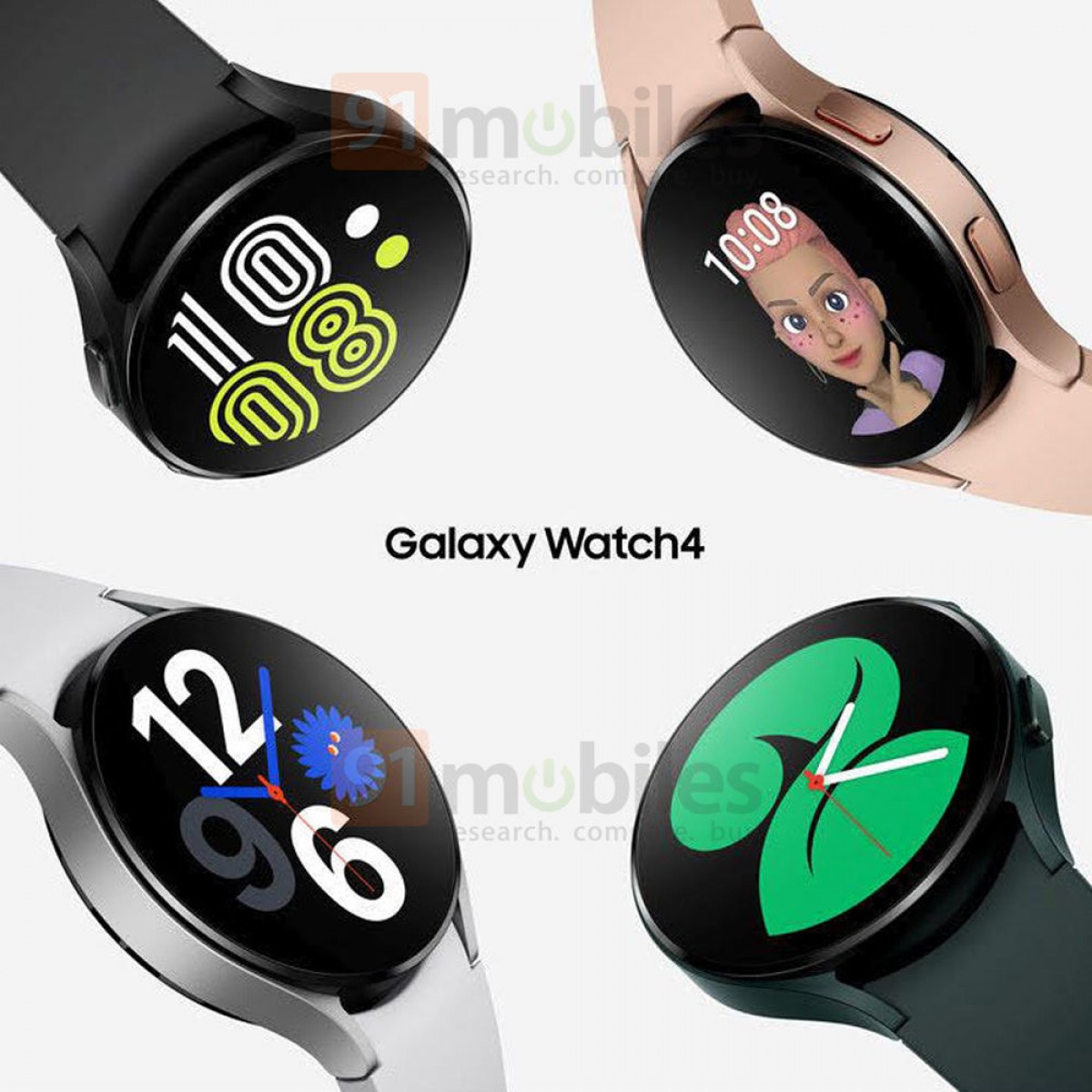 Samsung Galaxy Watch4 alleged official renders leak GSMArena