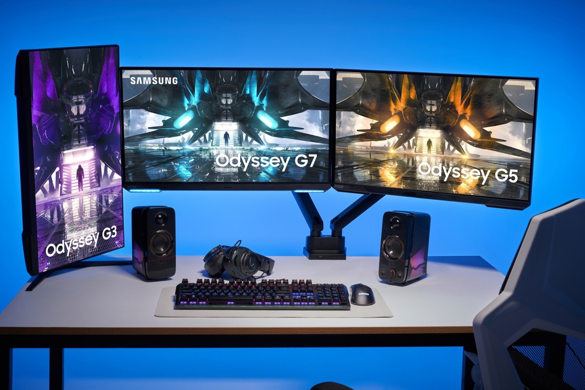 Samsung revela linha de monitores para jogos 2021 Odyssey com telas planas