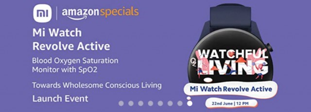 Mi Watch Revolve Active banner on Amazon India