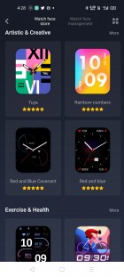 Watch faces available on Amazfit's official app