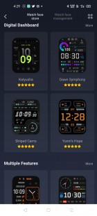 Watch faces available on Amazfit's official app