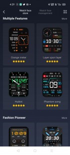 Watch faces available on Amazfit's official app