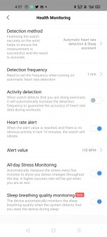 Heart rate monitoring on Amazfit GTS 2