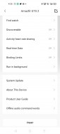 Amazfit GTS 2's data and settings in Amazfit's Android app