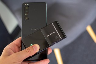 The Sony Ericsson Satio is dwarfed by the Xperia 1 II - phones have turned into giants over the last decade