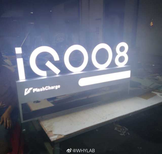 iQOO 8 marketing prop with FlashCharge branding