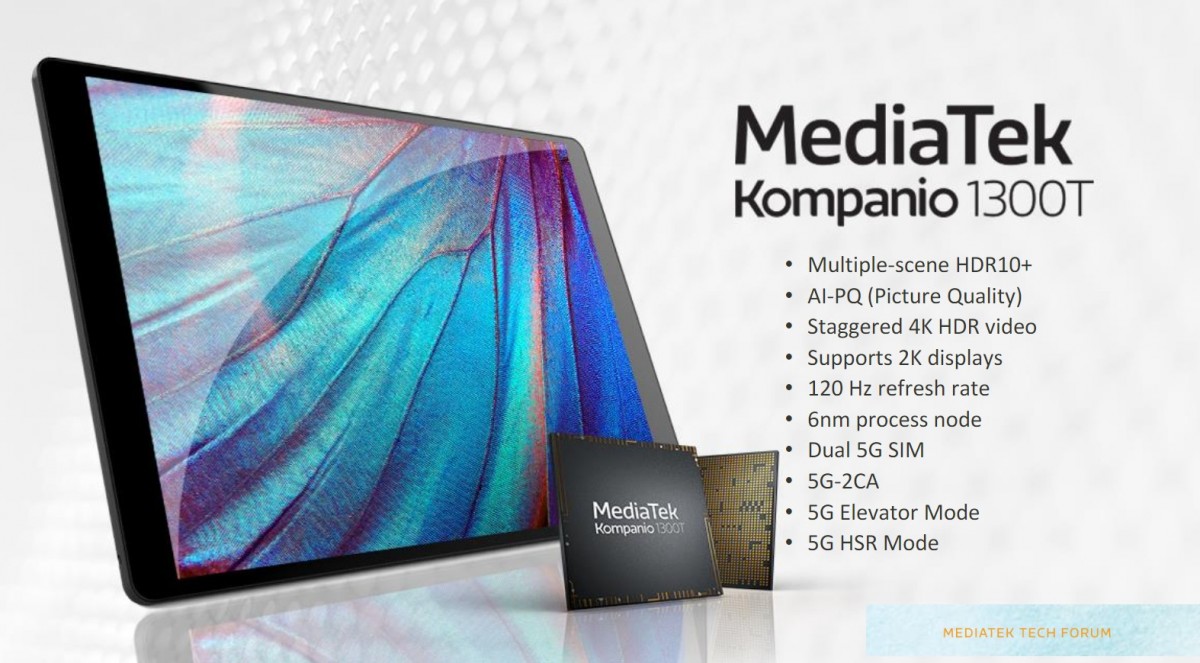 MediaTek Kompanio 1300T chipset unveiled: a Dimensity 1200 for tablets