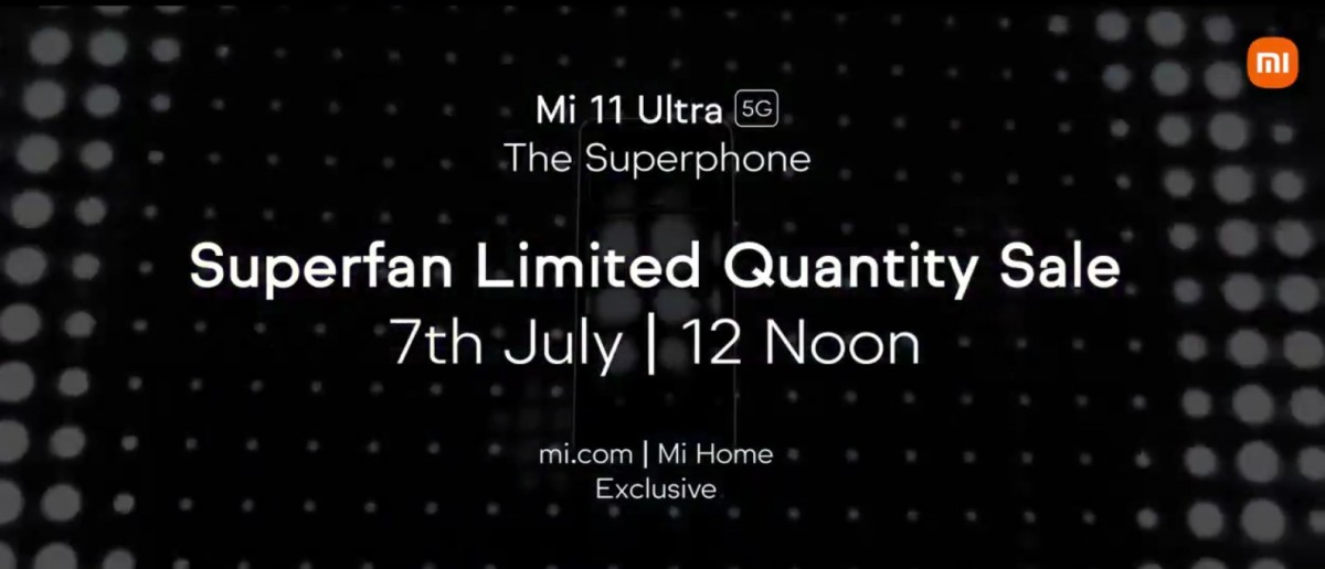 Xiaomi Mi 11 Ultra first sale in India is on July 7