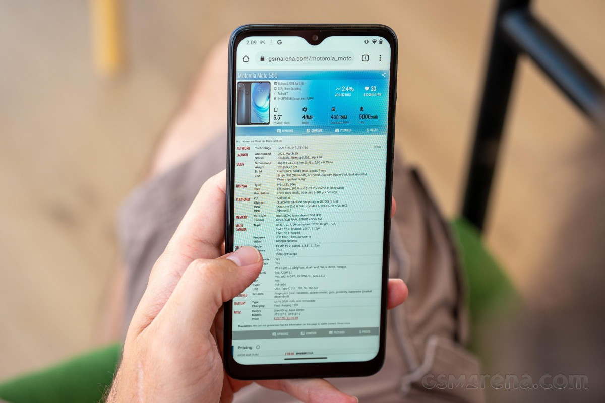 Moto G50 in for review