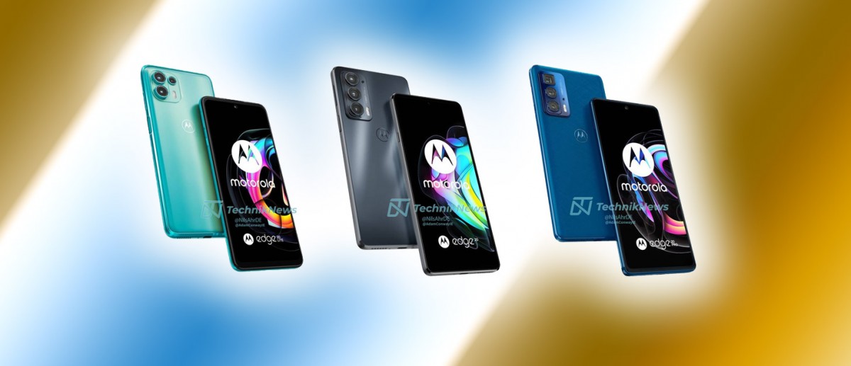 Leaked renders of Motorola Edge 20 lineup