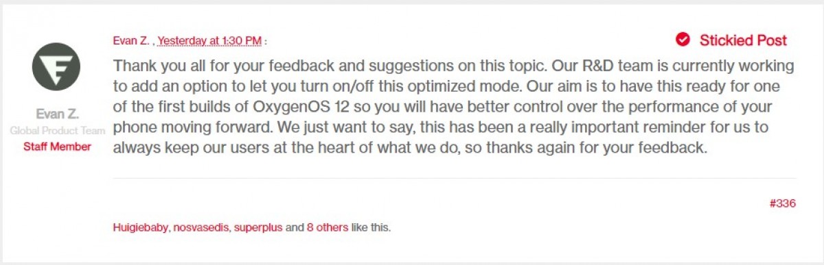 OnePlus will add ‘optimized mode’ toggle in Oxygen OS 12 to address throttling
