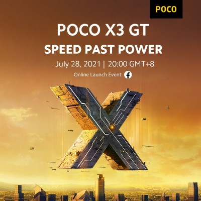 The Poco X3 GT unveiling will be live streamed on YouTube on July 28