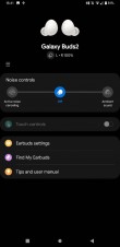 Screenshots from the Galaxy Wearable app showing Galaxy Buds2 details