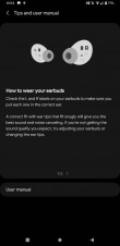 Screenshots from the Galaxy Wearable app showing Galaxy Buds2 details