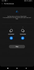 Screenshots from the Galaxy Wearable app showing Galaxy Buds2 details