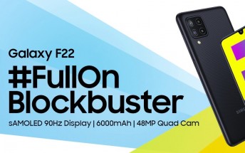 Samsung Galaxy F22 is coming on July 6, design and specs revealed