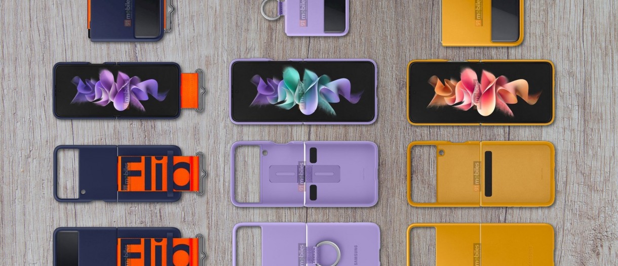 Galaxy Z Flip3 5G Silicone Cover with Ring lavender