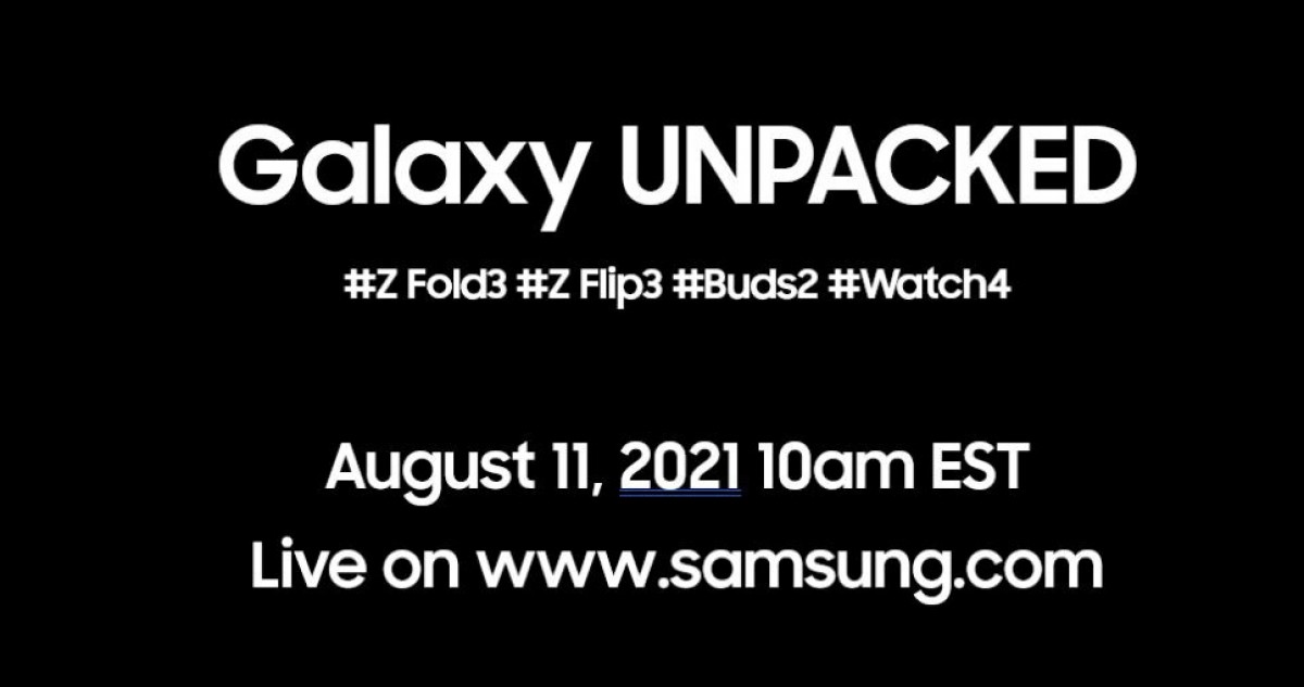 Samsung will unveil the Z Fold3, Z Flip3, Buds2 and Watch4 on August 11