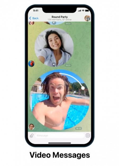 Telegram adds video speed, a split screen with audio and video calls for up to 1000 viewers