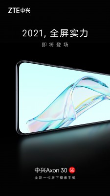 ZTE posts first image of Axon 30 5G with second generation under display camera