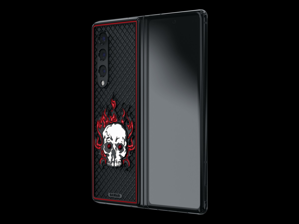 Caviar reveals luxury versions of Samsung Galaxy Z Fold3 and Z Flip3, decorated with skulls