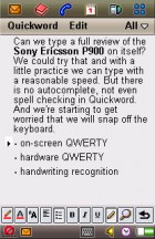 Trying to type a review on the Sony Ericsson P910 - Flashback: Sony Ericsson P910