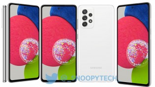 Samsung Galaxy A52s 5G màu trắng tuyệt vời và màu tím tuyệt vời