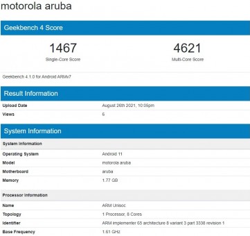 Motorola Moto G Play (2021) passes by Geekbench - GSMArena